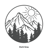 Large Die Cut Vinyl Decal - Round Mountain Scene
