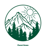 Large Die Cut Vinyl Decal - Round Mountain Scene