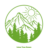 Large Die Cut Vinyl Decal - Round Mountain Scene