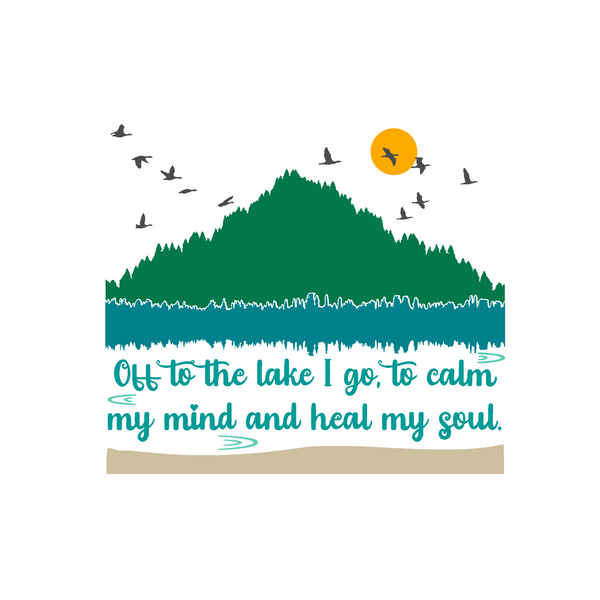 decal, decals, vinyl decals, lake decals, lake life decals, lake house decals, get decaled, lake scene decals with quote