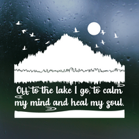 decal, decals, vinyl decals, lake decals, lake life decals, lake house decals, get decaled, lake scene decals with quote