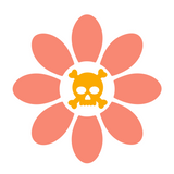 Die Cut Vinyl Punk Style Skull Flower Decal Stickers - Waterproof Vinyl Decals
