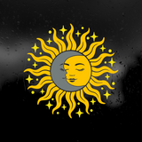 Die Cut Vinyl Celestial Sun & Moon Decal