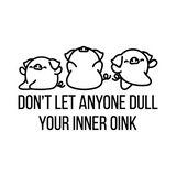 Funny Pig Doing Yoga Decal - Waterproof Die Cut Vinyl Decal