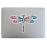 Transgender Pride Waterproof Dragonfly Sticker Decal