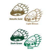 Die Cut Vinyl Bear Paw Outdoor Scene Decal - Vehicle Decal, Camper Decal, Window Decal