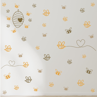 Die Cut Vinyl Buzzing B Themed Nursery Wall Decal Set