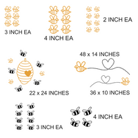 Die Cut Vinyl Buzzing B Themed Nursery Wall Decal Set