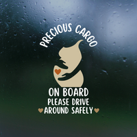 Die Cut Vinyl Pregnant Woman "Precious Cargo" On Board Decal