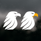 Die Cut Vinyl Eagle Bust Decal