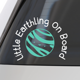 Little Earthling Baby On Board Decal for Cars, Trucks, Windshield & More - Get Decaled