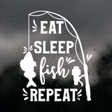 Fishing Decal 'Eat Sleep Fish Repeat'
