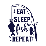 Fishing Decal 'Eat Sleep Fish Repeat'
