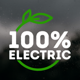 Die Cut Vinyl Circle Foliage Framed 100% Electric Sticker Decal - Waterproof Electric Vehicle Decal - Get Decaled
