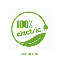 Die Cut Vinyl 100% Electric Leaf - Car Decal