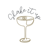 Die Cut Vinyl Espresso Martini Decal Quote "Shake It Up" - Vehicle / Laptop Decal Sticker