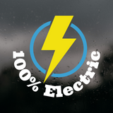 100% Electric - Vinyl Vehicle Decal
