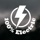100% Electric - Vinyl Vehicle Decal