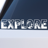Custom Die Cut Vinyl Explore Decal -Vehicle Decal, Window Decal, Camper Decal
