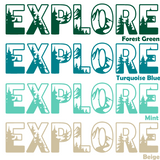Custom Die Cut Vinyl Explore Decal -Vehicle Decal, Window Decal, Camper Decal