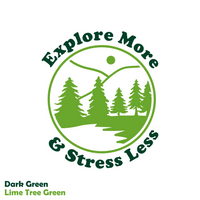 Custom Designed Die Cut Vinyl "Explore More & Stress Less" Decal