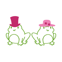 Dapper Frogs With Hats Waterproof Vinyl Decal