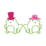 Dapper Frogs With Hats Waterproof Vinyl Decal