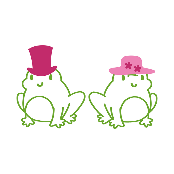 Dapper Frogs With Hats Waterproof Vinyl Decal – Get Decaled