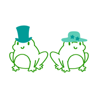 Dapper Frogs With Hats Waterproof Vinyl Decal