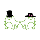 Dapper Frogs With Hats Waterproof Vinyl Decal