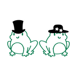 Dapper Frogs With Hats Waterproof Vinyl Decal