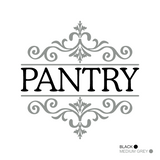 Removable Vinyl Fancy Pantry Door Decal - DIY Kitchen Decor