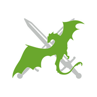 Fantasy Inspired Dragon With Swords Waterproof Vinyl Decal