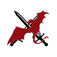 Fantasy Inspired Dragon With Swords Waterproof Vinyl Decal