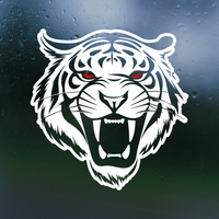 Ferocious Tiger Die Cut Vinyl Decal - Waterproof Decal Sticker