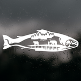 Custom Designed Salmon & Bear Scene Decal