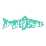 Die Cut Vinyl Fish Outdoor Scene  Car / Truck Decal