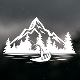 Die Cut Vinyl Man Fishing On A Lake Decal - Truck / Boat / Camper / Window Decal