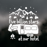 Die Cut Vinyl Billion Star 5th Wheel Camper Decal