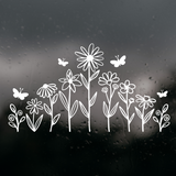flower decals, flower car decal, flower truck decal, flower vinyl decal, pretty car decals, girly car decals, large car decal