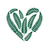 Die Cut Vinyl Fern Heart Decal