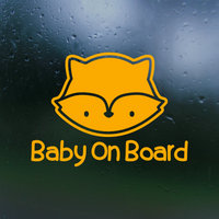 baby on board, baby on board sign, baby on board decal, baby on board vinyl decal, vinyl sticker decals, vinyl baby on board sign, panda, panda baby on board, get decaled, decal shop, baby fox on board decal