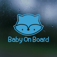 baby on board, baby on board sign, baby on board decal, baby on board vinyl decal, vinyl sticker decals, vinyl baby on board sign, panda, panda baby on board, get decaled, decal shop, baby fox on board decal