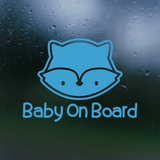 baby on board, baby on board sign, baby on board decal, baby on board vinyl decal, vinyl sticker decals, vinyl baby on board sign, panda, panda baby on board, get decaled, decal shop, baby fox on board decal