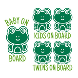 Die Cut Vinyl Frog Baby / Kids On Board Decal