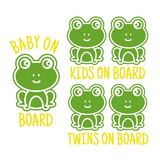 Die Cut Vinyl Frog Baby / Kids On Board Decal