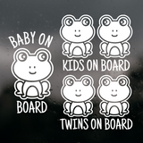 Die Cut Vinyl Frog Baby / Kids On Board Decal