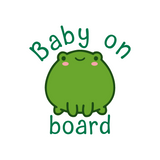 Custom Triple Layer Vinyl Frog Baby On Board Decal - Get Decaled