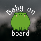 Custom Triple Layer Vinyl Frog Baby On Board Decal
