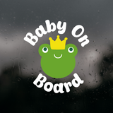 Multi Color Die Cut Vinyl Baby / Kid's / Twins On Board Decal - Frog Theme
